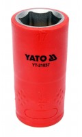 Головка торцевая 1/2" диэлектрическая VDE,6-гранная,17мм, длина 55мм. YATO YT-21037