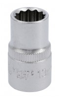 Головка торцева коротка 12-гранна 13мм,квадрат 1/2", довжина 38мм. YATO YT-1275