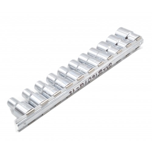 Набор головок 12-гр. 1/2" 11ед. 8~15,17,19,22мм (на планке) TOPTUL GAAQ1601U-12