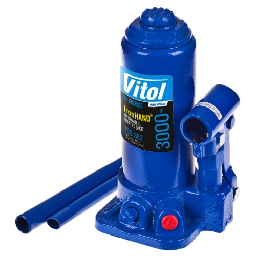 Домкрат бутылочный 3т 180-343 мм VITOL Iron Hand (IH-180350D)