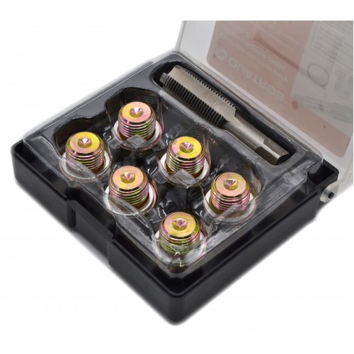 Комплект для ремонта резьбы масляной пробки M16x1,5 до размера M17x1,5 Quatros QS60168