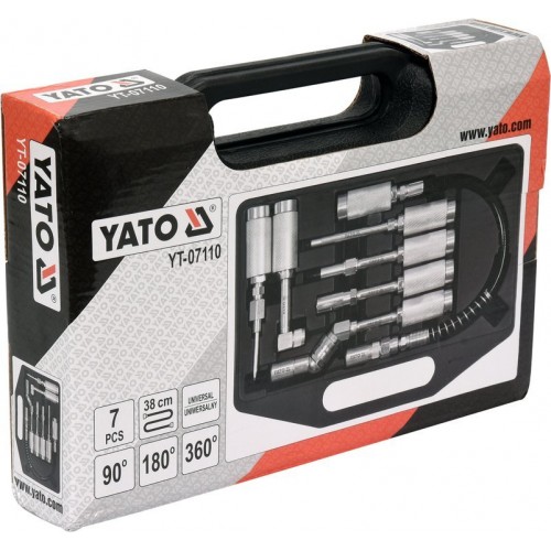 Комплект штуцерів до шприців для змащування YATO, 7 од. YT-07110