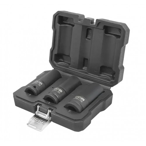 Набір головок глибоких ударних тонкостінних 3 од. 1/2" (6-гр.) 17,19, 21 мм JCB Tools JCB-4032TH