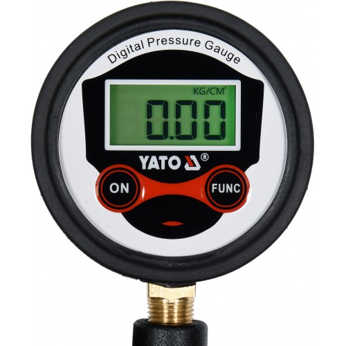 Пневмопистолет с цифровым LCD манометром для подкачки колёс P ≤ 0.8 MPa, Ø= 1/4 YATO YT-23702
