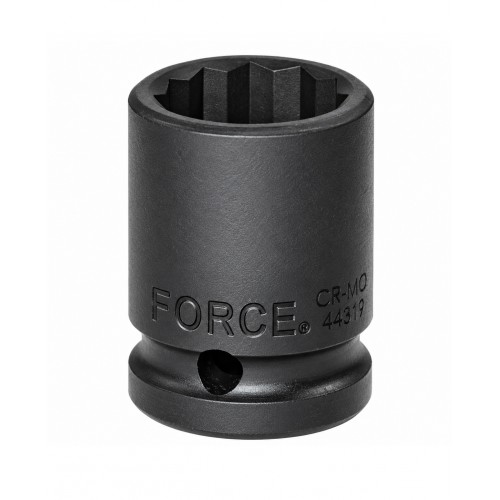 Головка ударная 1/2",12-гранная,27мм, длина 45мм. FORCE 44827 F