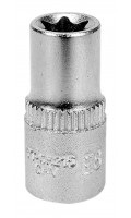 Головка торцевая TORX E8,квадрат 1/4",длина 25мм. YATO YT-05215