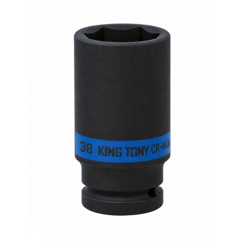 Головка торцевая ударная удлиненная 3/4",6-гранная,38мм, длина 90мм. KING TONY 643538M