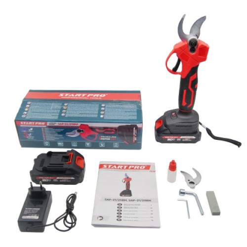 Аккумуляторный секатор START PRO SAP-21/25BM BRUSHLESS 20В, 2Ачас,100Hm SAP-21/25BM