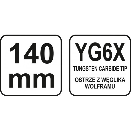 Чортилка для скла, кераміки та металу, l= 140 мм YATO YT-3740