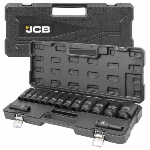 Набор головок ударных глубоких 1/2", 15 ед. (12-гр.) (10-36 мм) JCB-4166D-9MPB