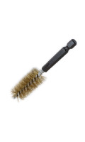 Щетка-ершик 22мм, стальная с латунным покрытием (под дрель). SATRA S-SWB22
