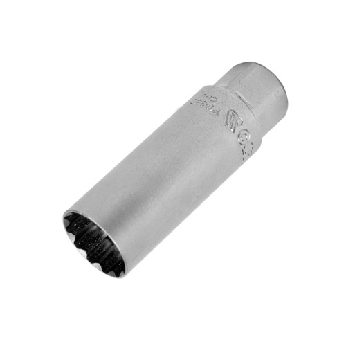 Головка свечная 16мм,12-гранная,тонкостенная,квадрат 3/8" с магнитной фиксацией. YATO YT-38511