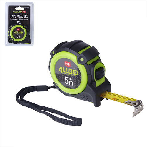Рулетка з автостопом 5 м/19 мм, MT-740519 Alloid Pro
