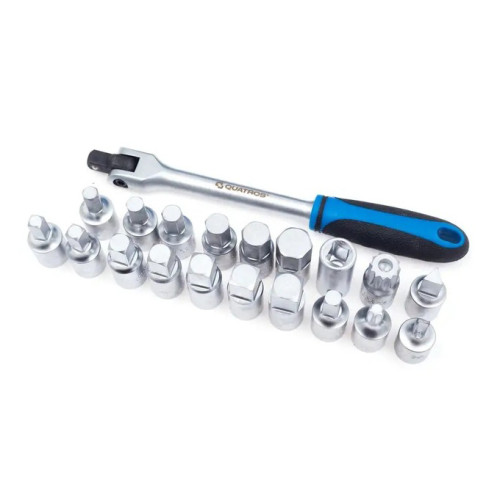 Набір для маслозливних пробок 3/8",20пр. QUATROS QS60019B