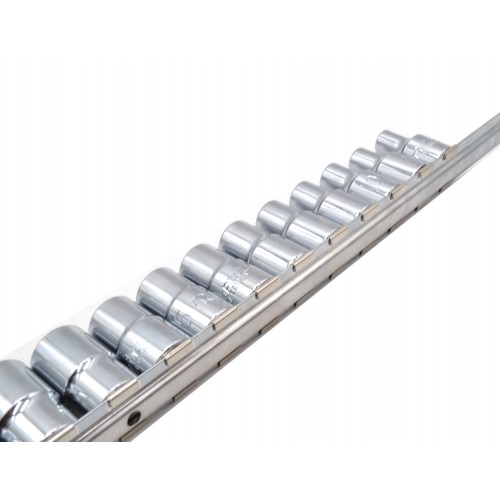 Набор головок 12-гр. 1/2" 15ед. 8~19,21,22,24мм (на планке) TOPTUL GAAQ1602U-12