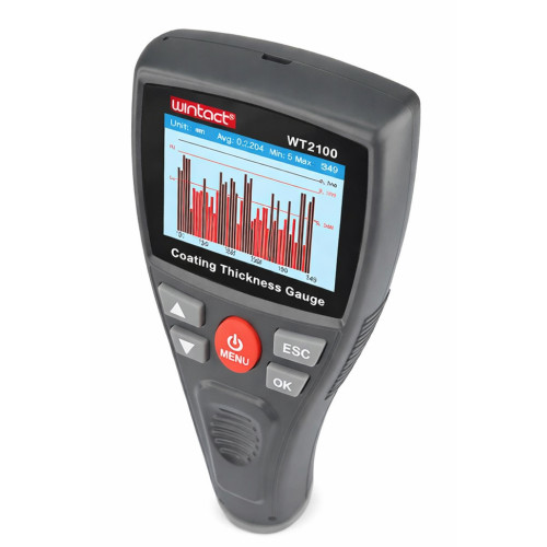 Товщиномір ЛКП Fe,кольоровий дисплей (0–1800мкм). WINTACT WT2100