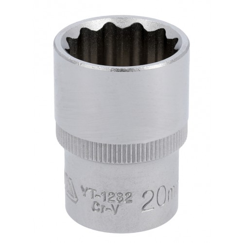 Головка торцевая короткая 1/2",12-гранная, 20мм. YATO YT-1282