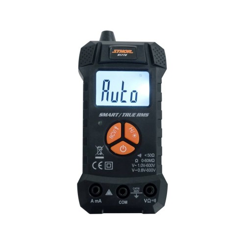 Мультиметр электрических параметров VOREL: 0-10 А, 0-600 В AC/D с LCD-дисплеем (81772)