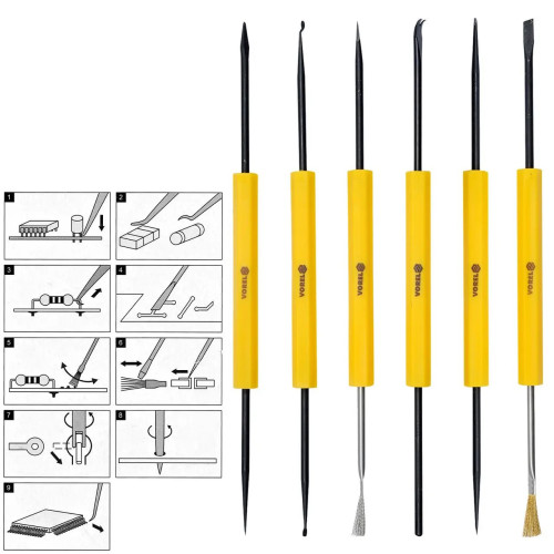 Набор инструментов для пайки,кпл. 6шт. VOREL 79398