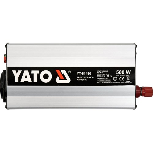 Преобразователь напряжения YATO из источника 12 В DC в 230 В, 500 Вт AC YT-81490