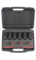 Набір глибоких ударних 12-гранних головок і біт HEX 1/2",довжина 85мм,9 предметів. FORCE 40912 F