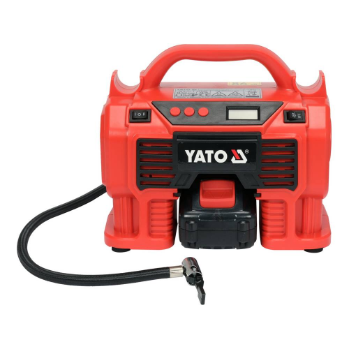 Компрессор аккумуляторный YATO Li-Ion 18 В давление ≤ 11 Bar, 3.0 AxГ, 60 Вт, 21 л/мин YATO YT-23247