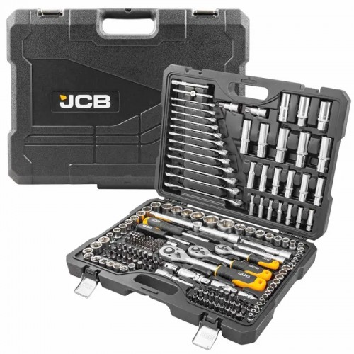набор инструмента комбинированный 218 ед. 1/4", 3/8", 1/2" (6-гр.) (4-22 мм) JCB-42182-5