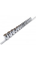 Набор головок 12-гр. 1/2" 15ед. от 8 до 32мм (на планке) TOPTUL GAAQ1603U-12