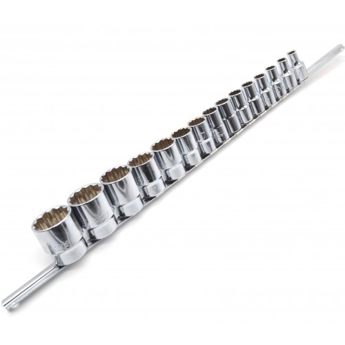 Набор головок 12-гр. 1/2" 15ед. от 8 до 32мм (на планке) TOPTUL GAAQ1603U-12