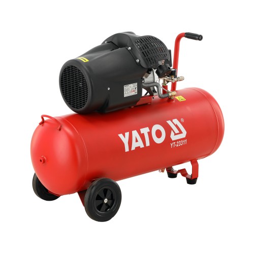 Компрессор 2-цилиндровый YATO –100 л.  230 В, 2.2 кВт, давление ≤ 8 Bar, - 392 л/мин, YT-23311