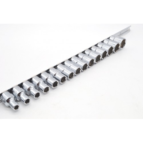 Набор головок 1/2" 15ед. 8~19,21,22,24мм (на планке) TOPTUL GAAQ1602U