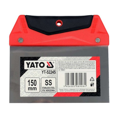Шпатель из нержавеющей стали, 150 мм t=0.5 мм YATO YT-52245