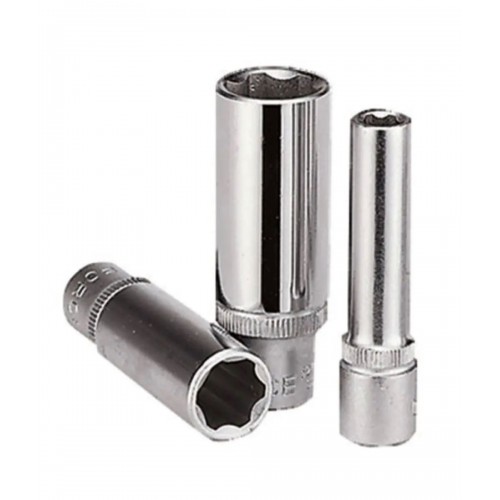 Головка торцевая глубокая Surface Drive 9мм, квадрат 1/4", длина 50мм. FORCE 5275009 F