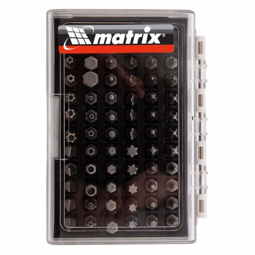 Набор бит с магнитным держателем, CrV, 61 шт. MATRIX