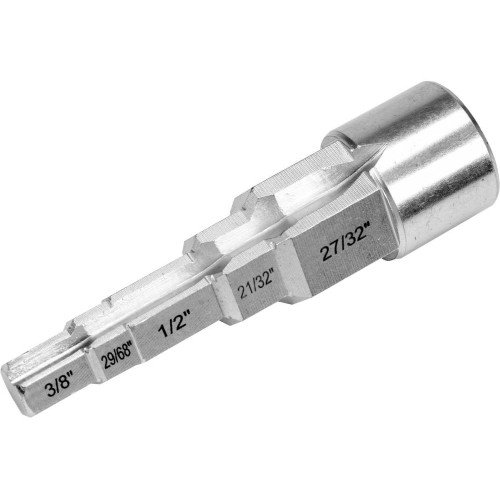 Ключ ступенчатый YATO: под квадрат 1/2" с размерами 3/8", 29/68", 1/2", 21/32", 27/32", Cr-V YT-03317