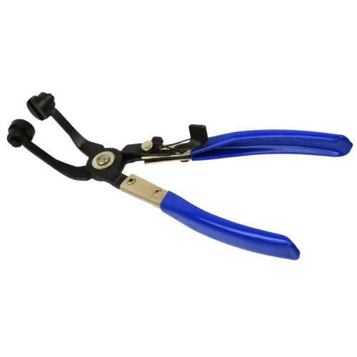 Щипцы с шарнирным захватом для шланговых хомутов (изогнутые). GEKO G01654