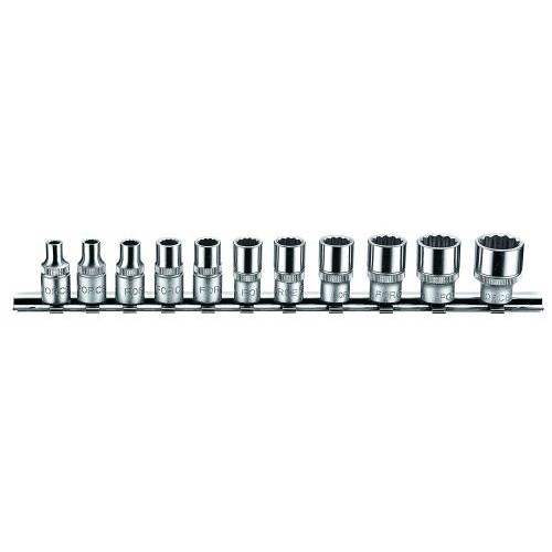 Набор 12-гранных дюймовых головок 5/32"-9/16",квадрат 1/4",11шт. FORCE 21110 F
