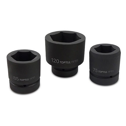 Головка ударна 2-1/2",6-гранна,120мм, довжина 170мм. TOPTUL KABA80C0