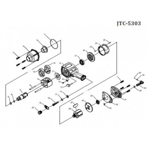 Пружина-ремкомплект для гайковерта пневматического 5303 JTC (5303-18 JTC