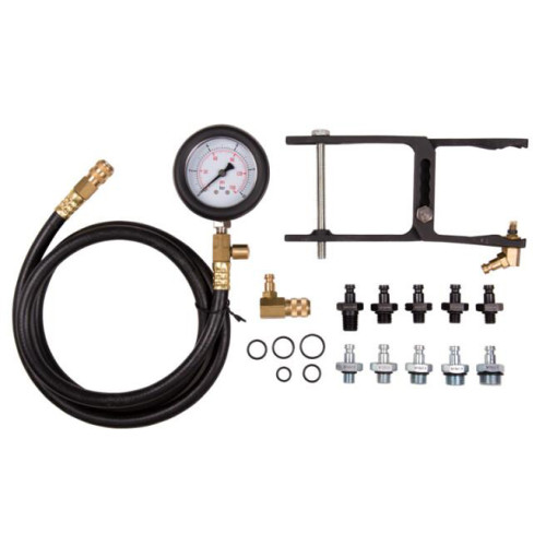 Тестер для вимірювання тиску масла з адаптерами (0-10 bar). KING TONY 9DP3201