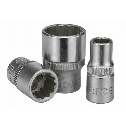Головки торцеві короткі 12-гранні,квадрат 1/4". FORCE 52904 F Series