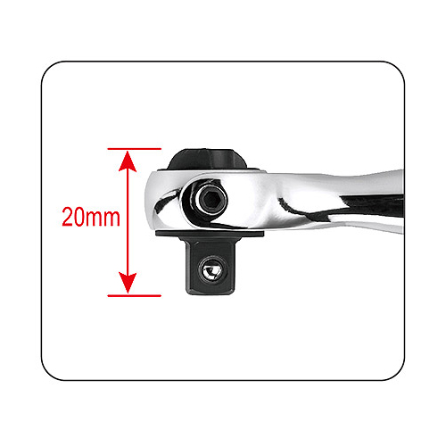 Трещотка 1/4" с шарниром (360°) 90 зубцов мини TOPTUL CHKX0810