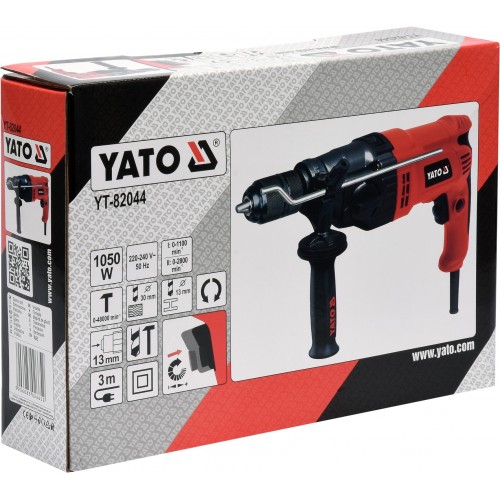 Дрель ударная 1050W (2800об/мин, 13мм) YATO YT-82044