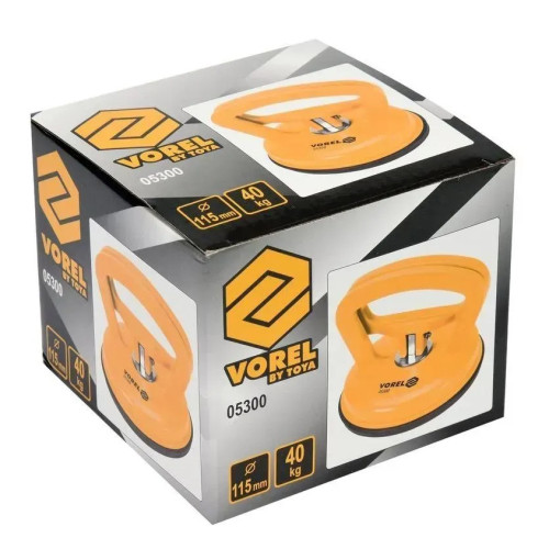 Присоска для монтажу скла одинарна 40кг,115мм. VOREL 05300
