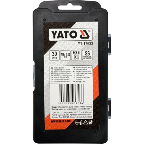 Набор инструмент для восстановления резьбы M8x1,25мм YATO YT-17633