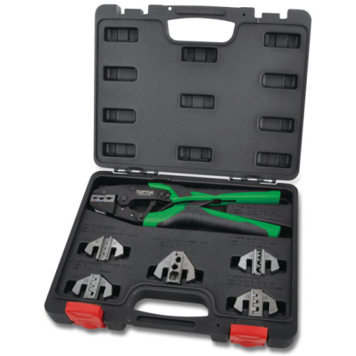 Набір для обтискання клем універсальний зі змінними насадками 7пр.TOPTUL GAAI0704