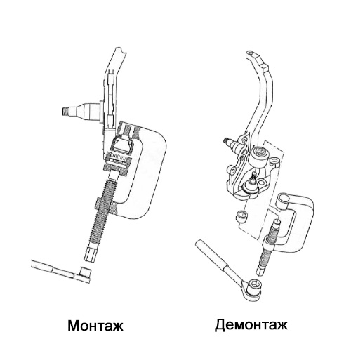 Приспособление для снятия и установки шаровых опор MERCEDES-BENZ W211, W220, W230 (ХЗСО) BJIR041MB