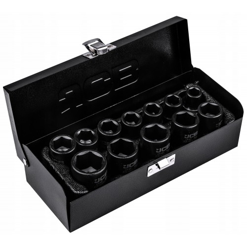 Набор ударных головок 12 ед. 1/2" (6-гр.) (10,12,13-19,21,22,24 мм) JCB Tools JCB-4129-5MPB