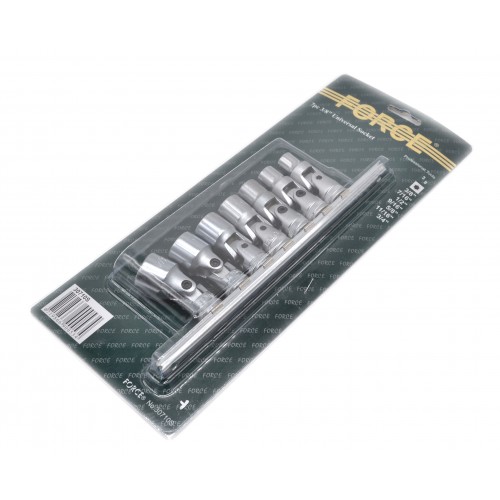 Набор головок 3/8" с карданом 7ед. дюймовые (3/8"- 3/4") 30710S FORCE