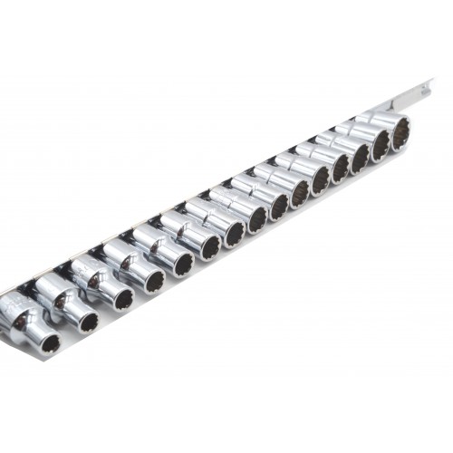Набор головок 12-гр. 1/2" 15ед. 8~19,21,22,24мм (на планке) TOPTUL GAAQ1602U-12